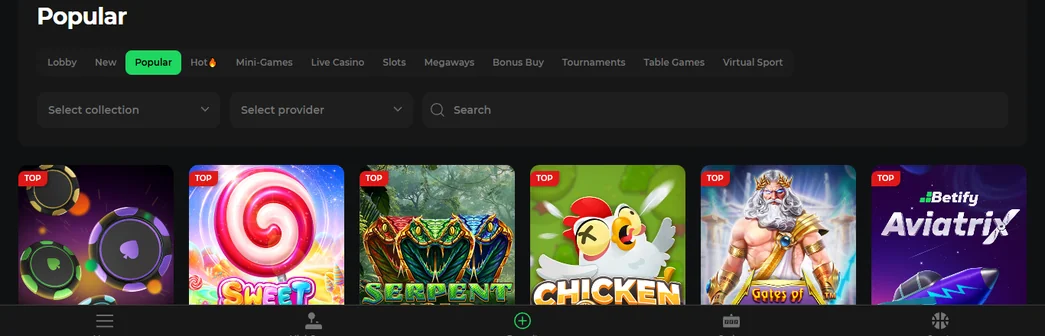 Spill populære automater Betify Casino